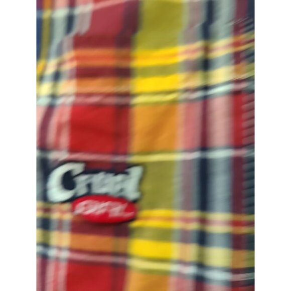 Cruel Girl Shirt Women XL Western Cowgirl Rodeo Button Down Red Plaid - Picture 10 of 15